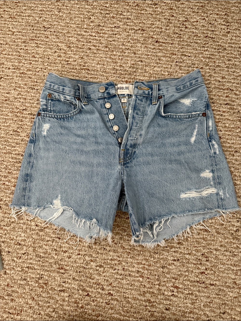 Agolde Parker Long Shorts, Swampmeet
